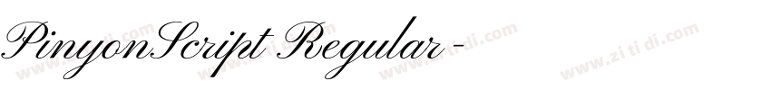 PinyonScript Regular字体转换
